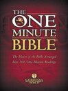 HCSB One Minute Bible (eBook): The Heart of the Bible Arranged into 366 One-Minute Readings